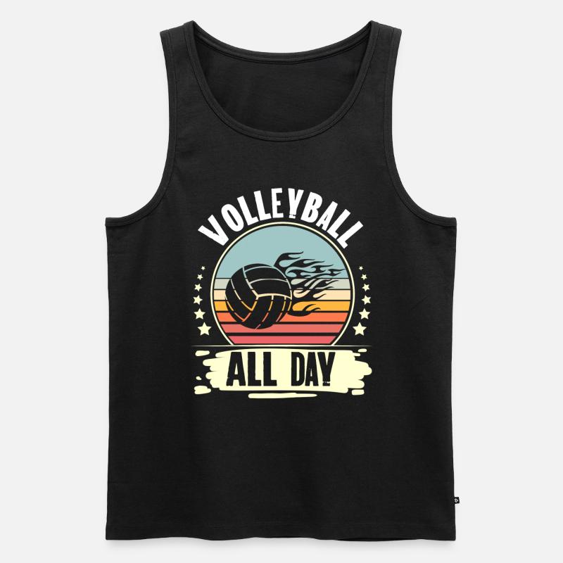 Volleyball - Männer Premium Bio Tank Top - Schwarz