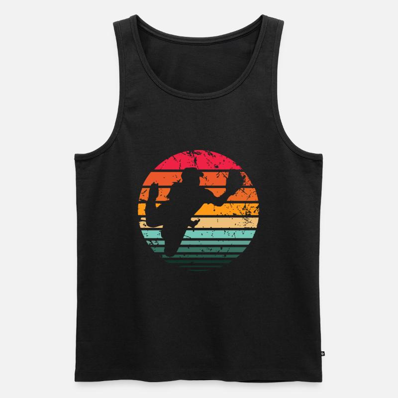 Baseball - Männer Premium Bio Tank Top - Schwarz