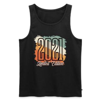 2021 Year of birth Birthday Year of construction Vintage Retro - Men's Premium Organic Tank Top - black - Front - AI Model Male 178 light (178cm)