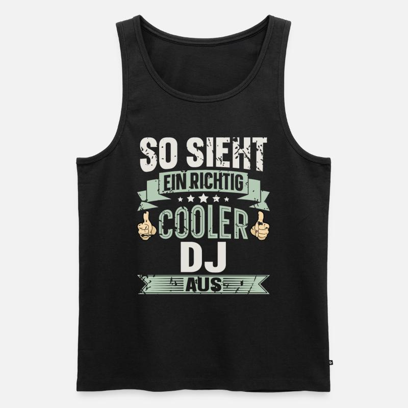 Dj - Männer Premium Bio Tank Top - Schwarz