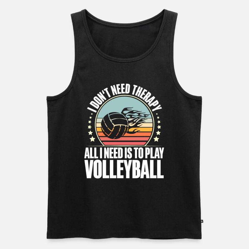Volleyball - Männer Premium Bio Tank Top - Schwarz