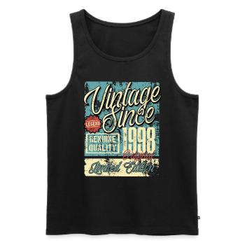 1998 Birthday vintage retro legend - Men's Premium Organic Tank Top - black - Front - Michal (187cm)