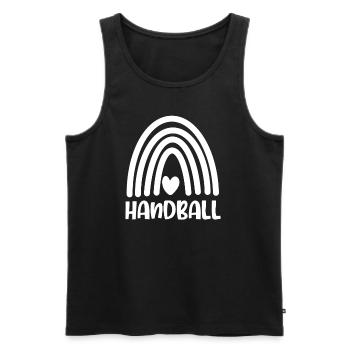 Handball Handballer - Männer Premium Bio Tank Top - Schwarz - Vorne - AI Model Male 178 light (178cm)