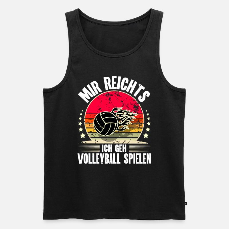 Volleyball - Männer Premium Bio Tank Top - Schwarz