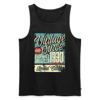 1990 Birthday vintage Retro Legend - Men's Premium Organic Tank Top - black - Front - Michal (187cm)