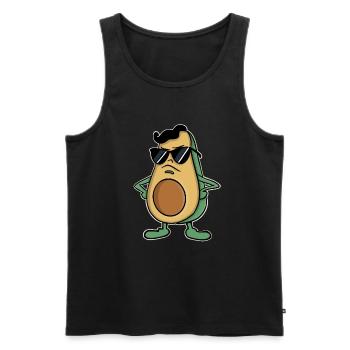 Avocado Sunglasses Cool Funny - Men's Premium Organic Tank Top - black - Front - Michal (187cm)