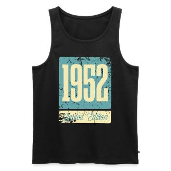 1952 Anniversaire de naissance Année de naissance - Débardeur bio Premium Homme - noir - Devant - Michal (187cm)