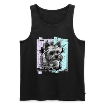 Yorkshire Terrier - Männer Premium Bio Tank Top - Schwarz - Vorne - AI Model Male 178 light (178cm)