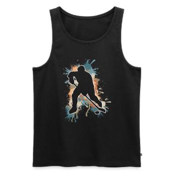 Eishockey Ice Hockey - Men's Premium Organic Tank Top - black - Front - Michal (187cm)