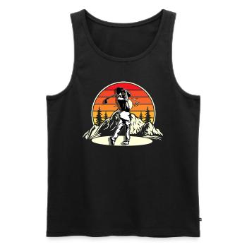 Golf Golfer - Männer Premium Bio Tank Top - Schwarz - Vorne - Michal (187cm)