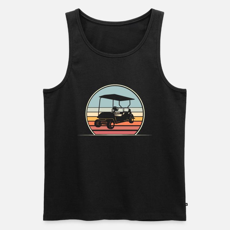 Golf Golfer - Männer Premium Bio Tank Top - Schwarz
