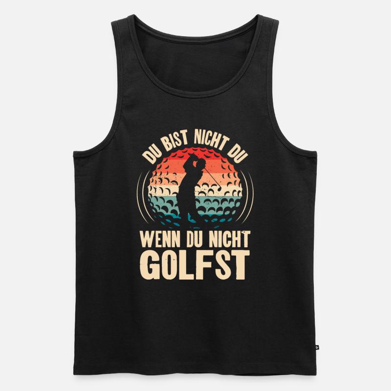 Golf Golfer - Männer Premium Bio Tank Top - Schwarz