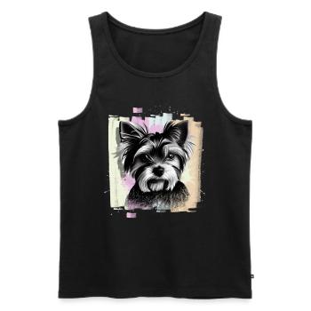 Yorkshire Terrier - Männer Premium Bio Tank Top - Schwarz - Vorne - AI Model Male 178 light (178cm)