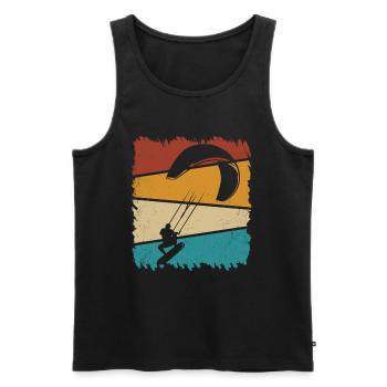 Kitesurfing Kitesurf Kitesurfer Kiteboard - Men's Premium Organic Tank Top - black - Front - Michal (187cm)