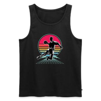Handball Handballer - Männer Premium Bio Tank Top - Schwarz - Vorne - AI Model Male 178 light (178cm)