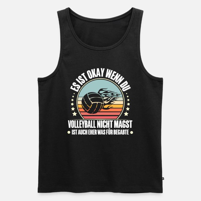 Volleyball - Männer Premium Bio Tank Top - Schwarz