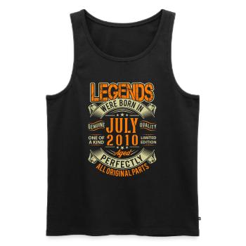 2010 Juli Geburtstag Legende - Männer Premium Bio Tank Top - Schwarz - Vorne - Michal (187cm)