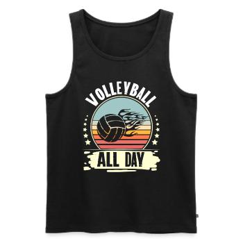 Volley-ball - Débardeur bio Premium Homme - noir - Devant - Michal (187cm)