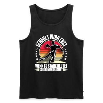 Handball Handballer - Männer Premium Bio Tank Top - Schwarz - Vorne - Michal (187cm)
