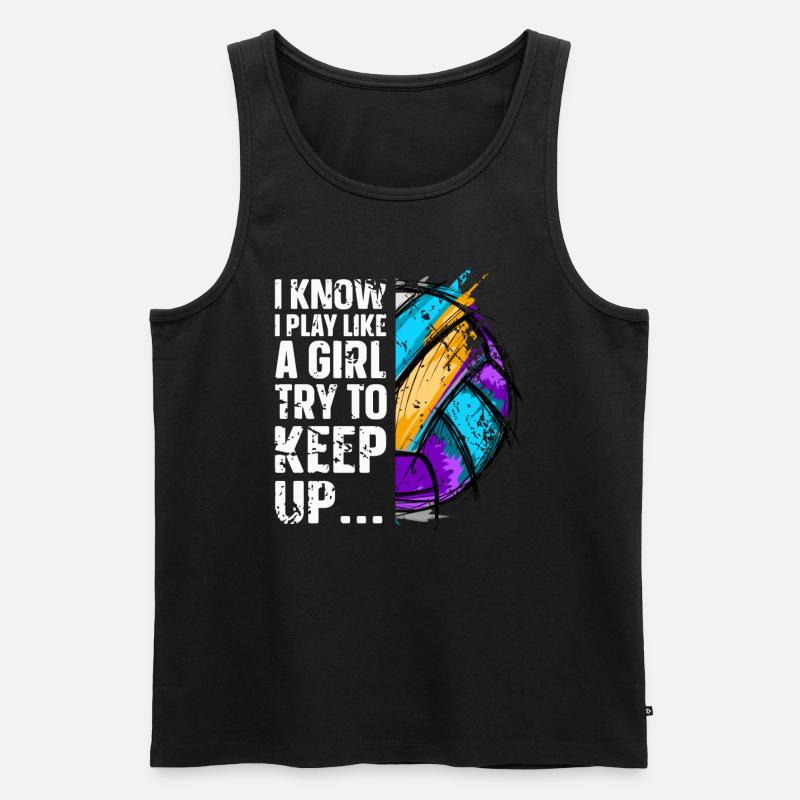 Volleyball - Männer Premium Bio Tank Top - Schwarz