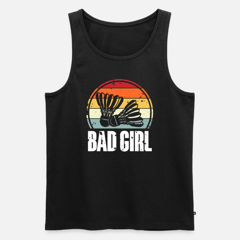 Badminton - Männer Premium Bio Tank Top - Schwarz