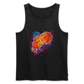 Basketball Basketballer - Männer Premium Bio Tank Top - Schwarz - Vorne - Michal (187cm)