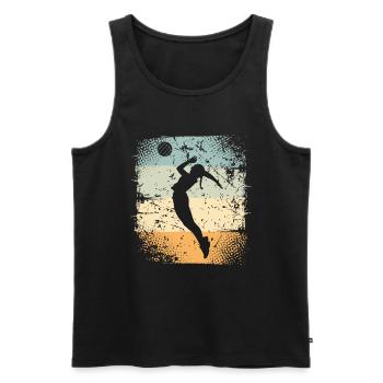 Volley-ball - Débardeur bio Premium Homme - noir - Devant - Michal (187cm)
