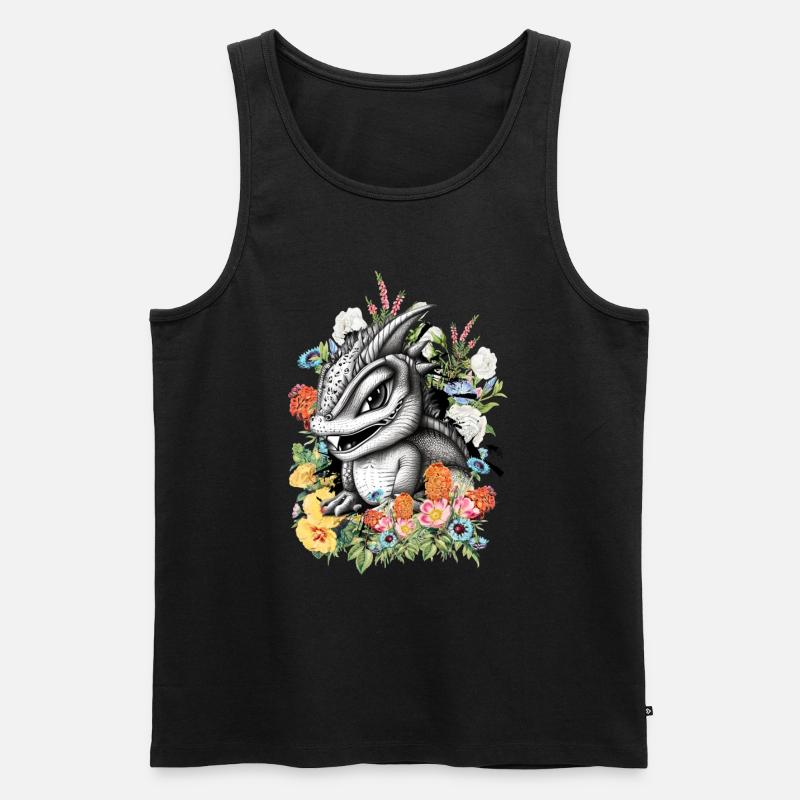 Drache - Männer Premium Bio Tank Top - Schwarz