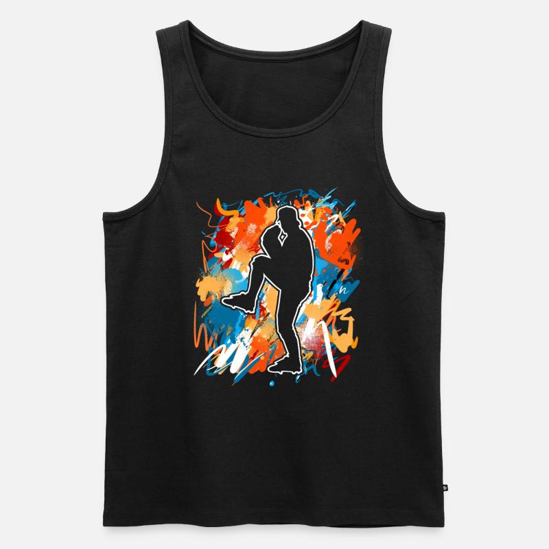 Baseball - Männer Premium Bio Tank Top - Schwarz