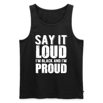 Black History Month Black History - Männer Premium Bio Tank Top - Schwarz - Vorne - AI Model Male 178 light (178cm)