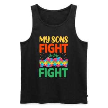 Autismus Autist - Männer Premium Bio Tank Top - Schwarz - Vorne - AI Model Male 178 light (178cm)