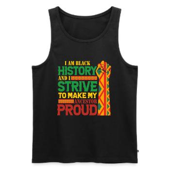 Black History Month Black History - Männer Premium Bio Tank Top - Schwarz - Vorne - AI Model Male 178 light (178cm)