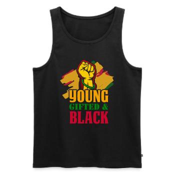 Black History Month Black History - Männer Premium Bio Tank Top - Schwarz - Vorne - AI Model Male 178 light (178cm)