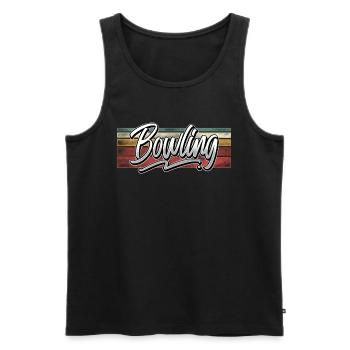 Bowling - Débardeur bio Premium Homme - noir - Devant - Michal (187cm)