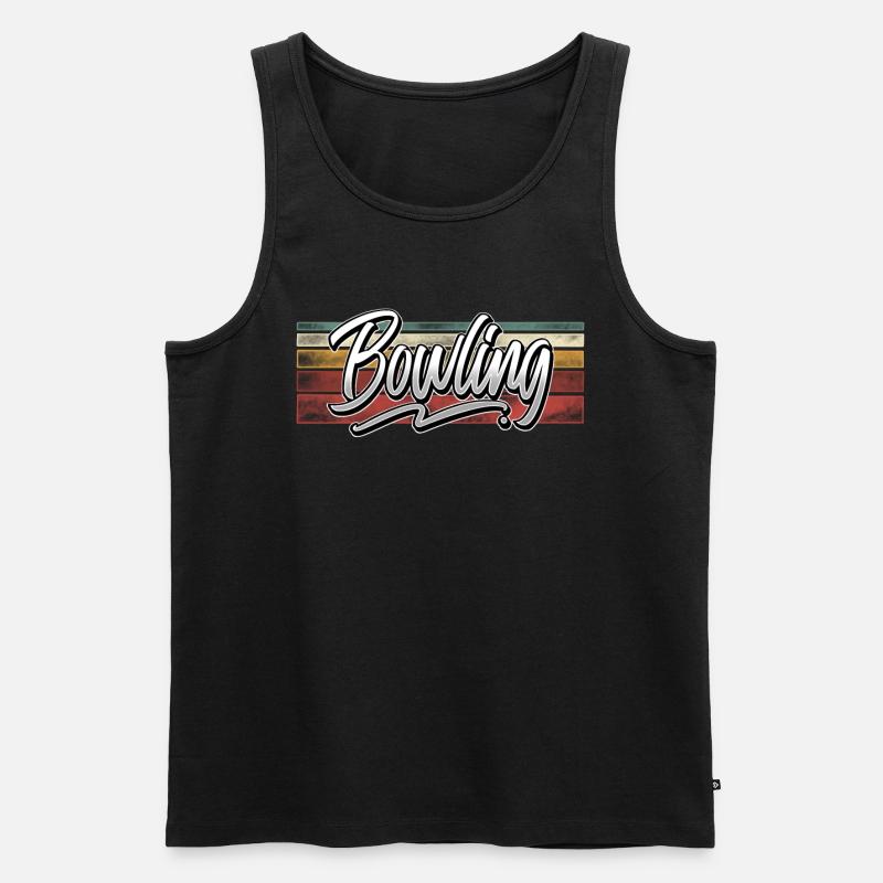 Bowling - Männer Premium Bio Tank Top - Schwarz
