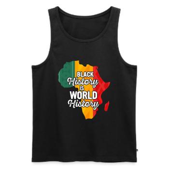 Black History Month Black History - Männer Premium Bio Tank Top - Schwarz - Vorne - AI Model Male 178 light (178cm)