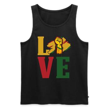 Black History Month Black History - Männer Premium Bio Tank Top - Schwarz - Vorne - AI Model Male 178 light (178cm)
