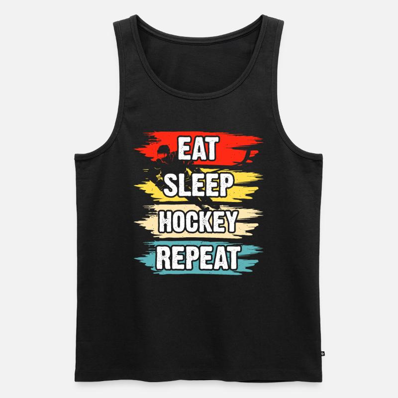 Hockey - Männer Premium Bio Tank Top - Schwarz