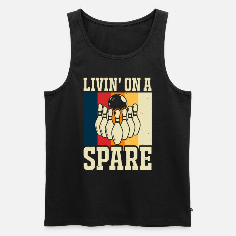 Bowling - Männer Premium Bio Tank Top - Schwarz