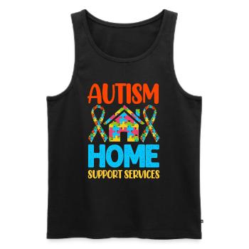 Autismus Autist - Männer Premium Bio Tank Top - Schwarz - Vorne - AI Model Male 178 light (178cm)