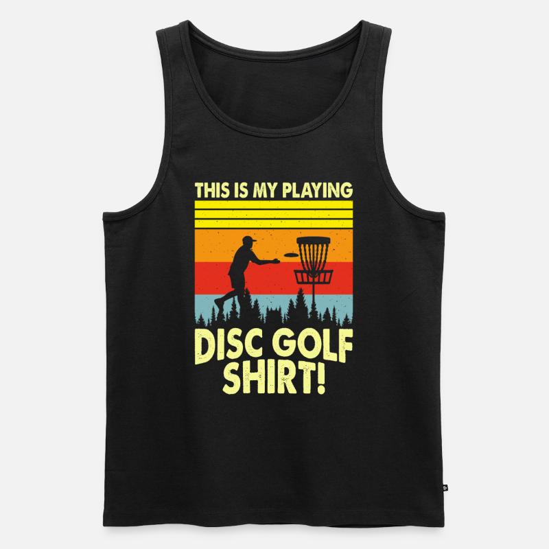 Discgolf Disc Golf - Männer Premium Bio Tank Top - Schwarz
