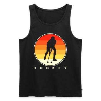 Hockey Eishockey Ice Hockey - Men's Premium Organic Tank Top - black - Front - Michal (187cm)
