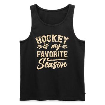 Hockey Eishockey Hockey sur glace - Débardeur bio Premium Homme - noir - Devant - Michal (187cm)