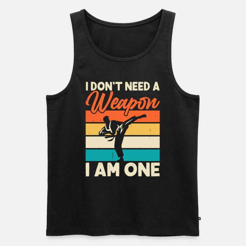 Karate - Männer Premium Bio Tank Top - Schwarz