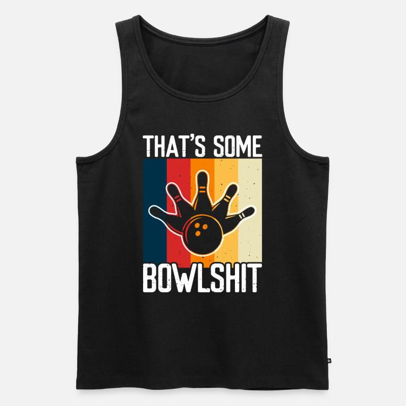 Bowling - Männer Premium Bio Tank Top - Schwarz