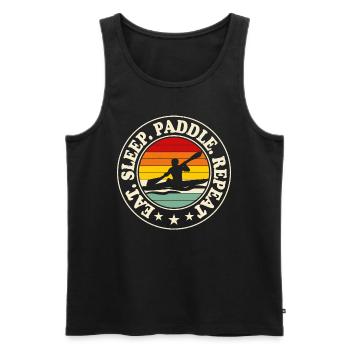 Kayak Kayaker Kayaker - Men's Premium Organic Tank Top - black - Front - AI Model Male 178 light (178cm)