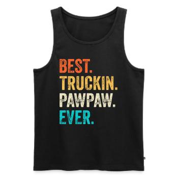 Truck Driver Dad Father Father's Day - Men's Premium Organic Tank Top - black - Front - Michal (187cm)