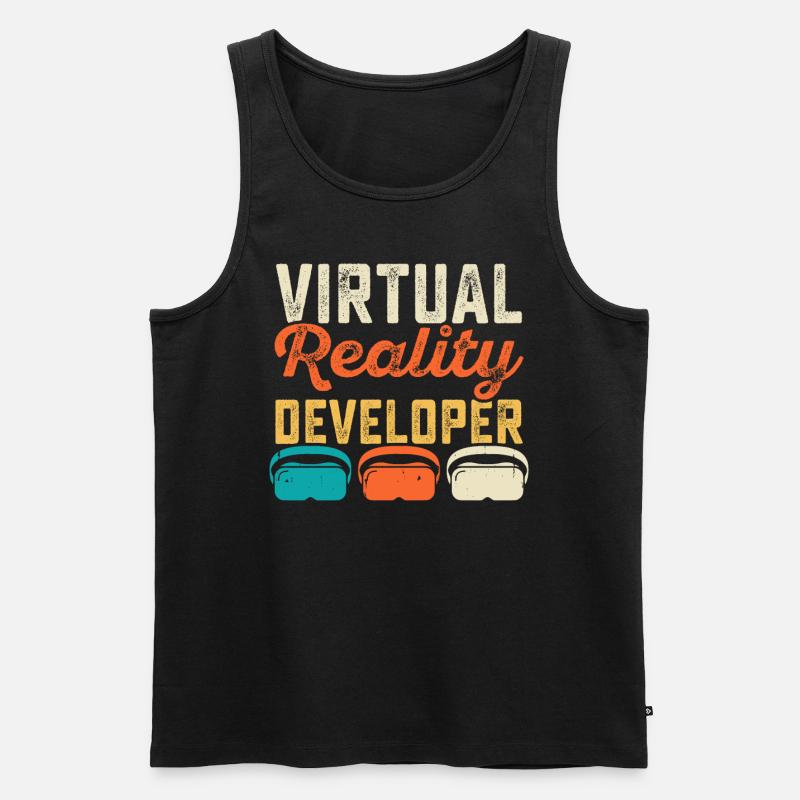 VR Virtuel Reality - Männer Premium Bio Tank Top - Schwarz