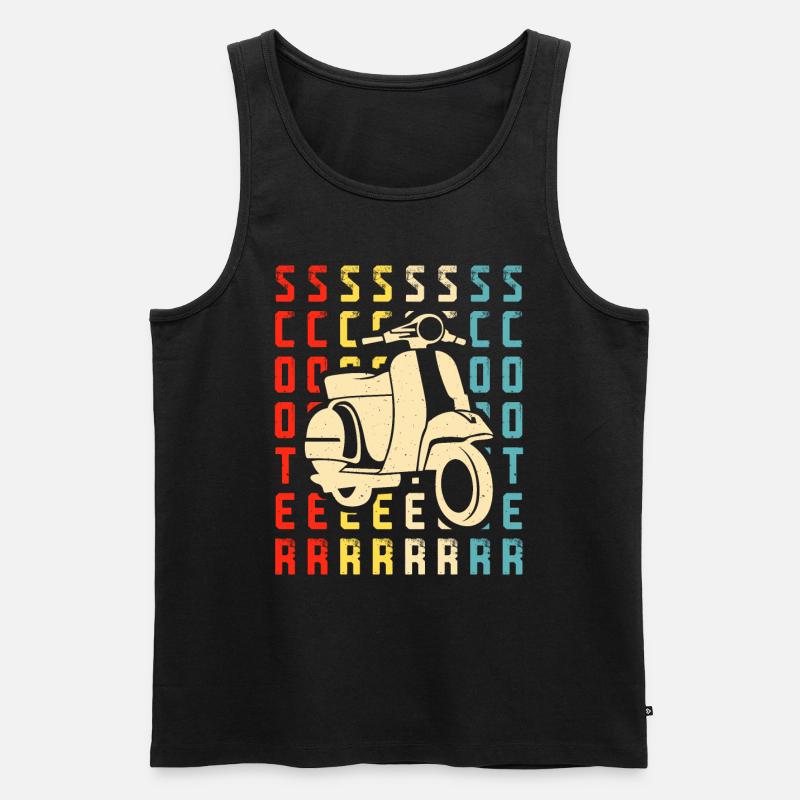 Roller Rollerfahrer Motorroller - Männer Premium Bio Tank Top - Schwarz
