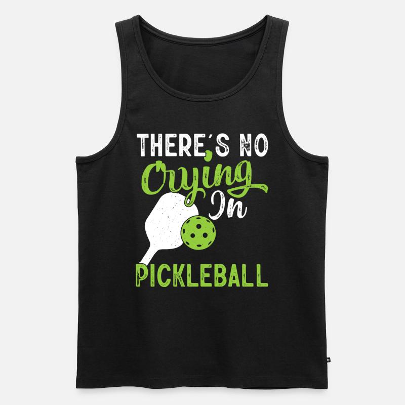Pickleball - Männer Premium Bio Tank Top - Schwarz